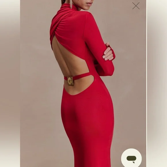 Meshki Vibrant Red Maxi Dress - Picture 2 of 2